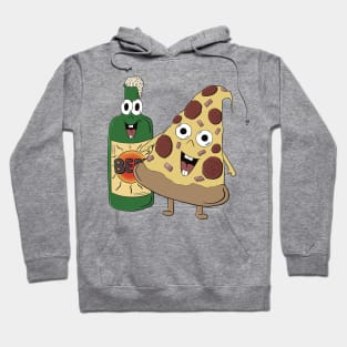 Bob The Beer And Patrick Pizza - Pizza and Beer illustration Hoodie